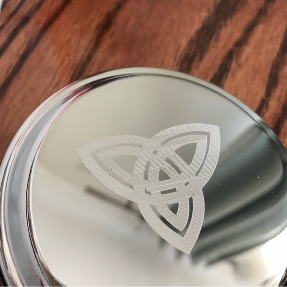 Things Remembered Silver Keepsake Box w Celtic Trinity Knot Engraved - Picture 5 of 6